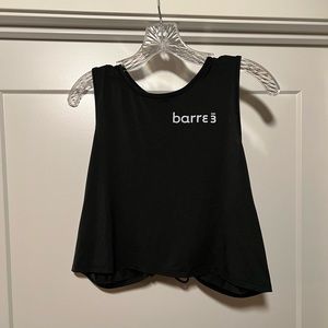 Black Lululemon x Barre3 cropped tank